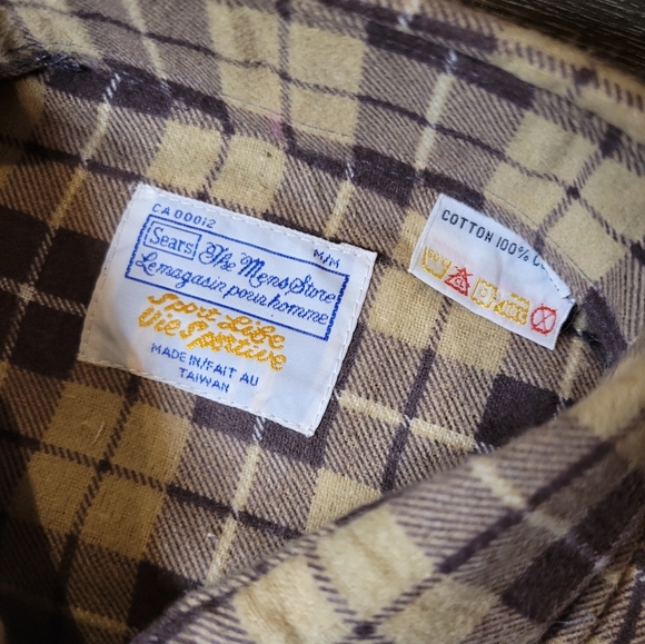 Vintage Sears Men's plaid button-down - Picture 2 of 2